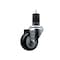 Service Caster 3'' SS Black Poly Wheel Swivel 1-5/8'' Expanding Stem Caster SCC-SSEX20S314-PPUB-BLK-158 - alternate 1